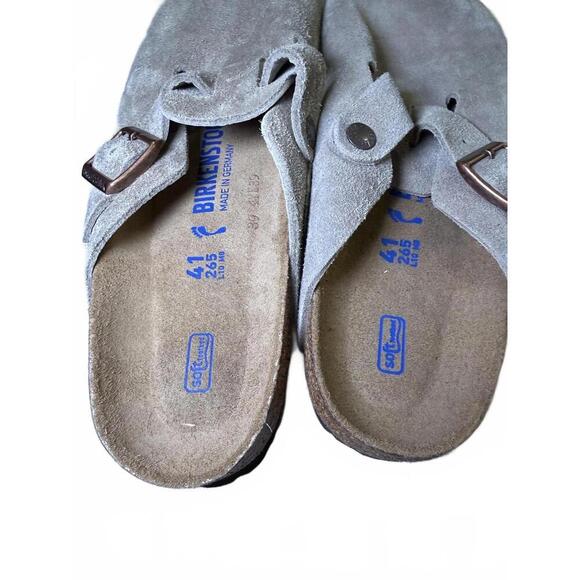 Birkenstock New Suede Leather Mules with Buckle, size 41 - Picture 3 of 5